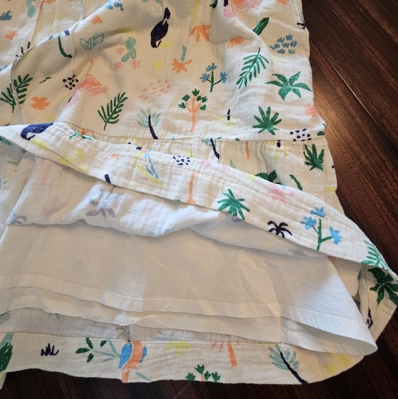 Hanna Andersson Tropical Maxi Tiered Sleeveless Dress 14-16 (160cm) Ivory - Picture 9 of 15